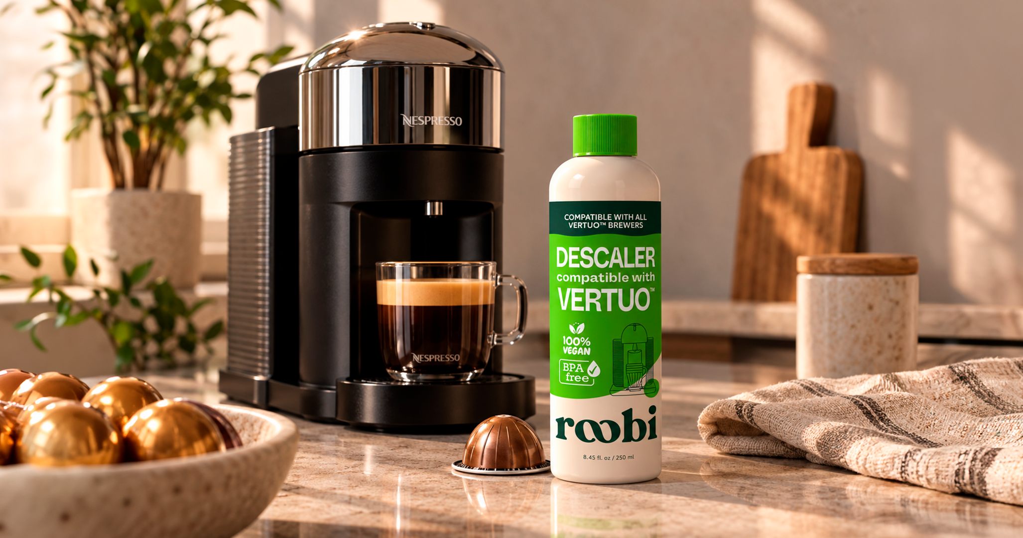 How to Descale a Nespresso Vertuo with Roobi