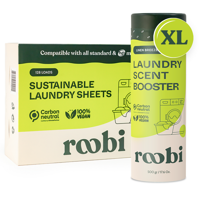 The box of Roobi sheets beside the XL beads tub