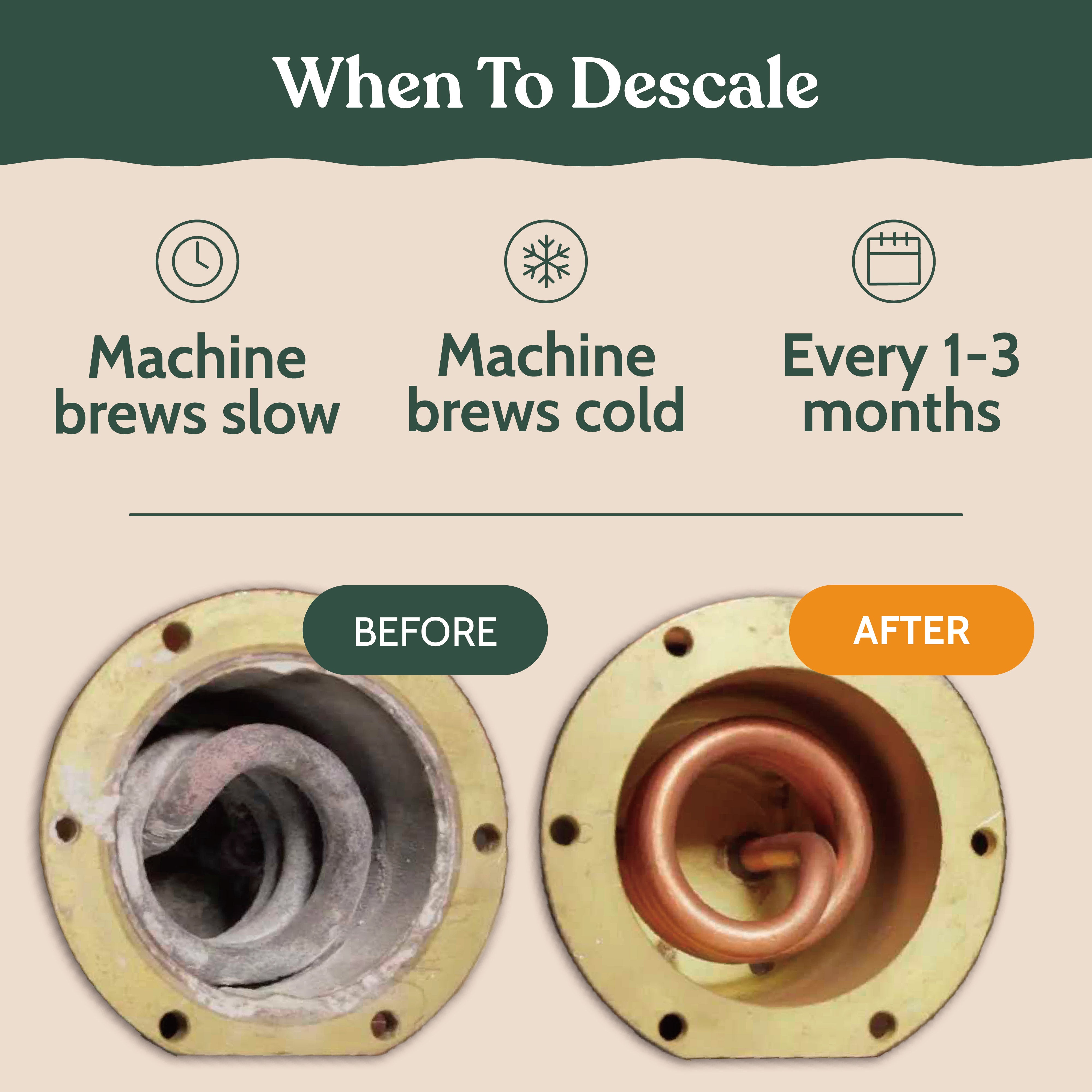 Keurig descaling solution before and after