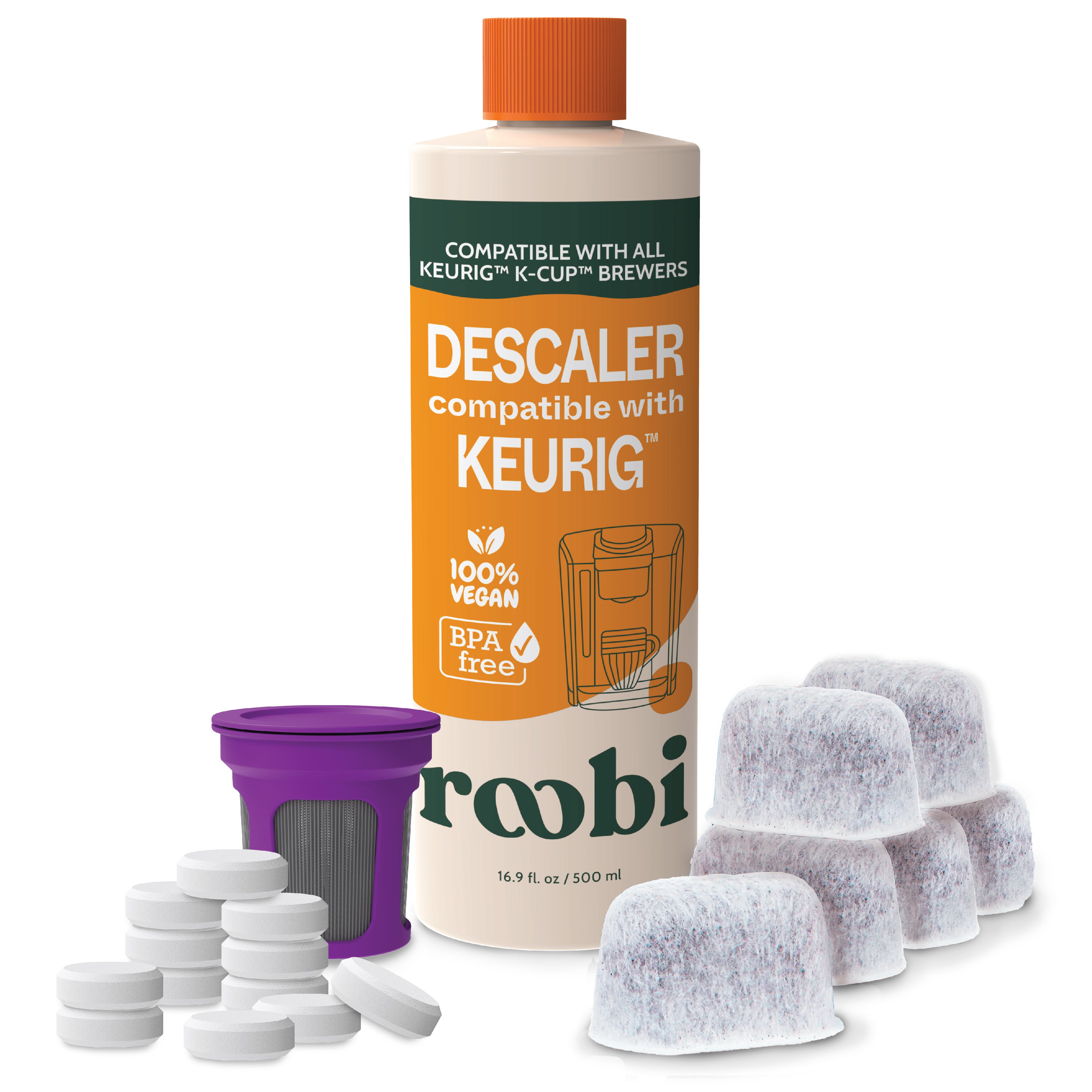 2-Pack Descaler (2 Uses Per Bottle) Descaling Solution for Keurig